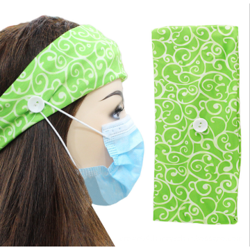 Wholesale Multi-functional Athletic Exercise Head Band with Button in Stock